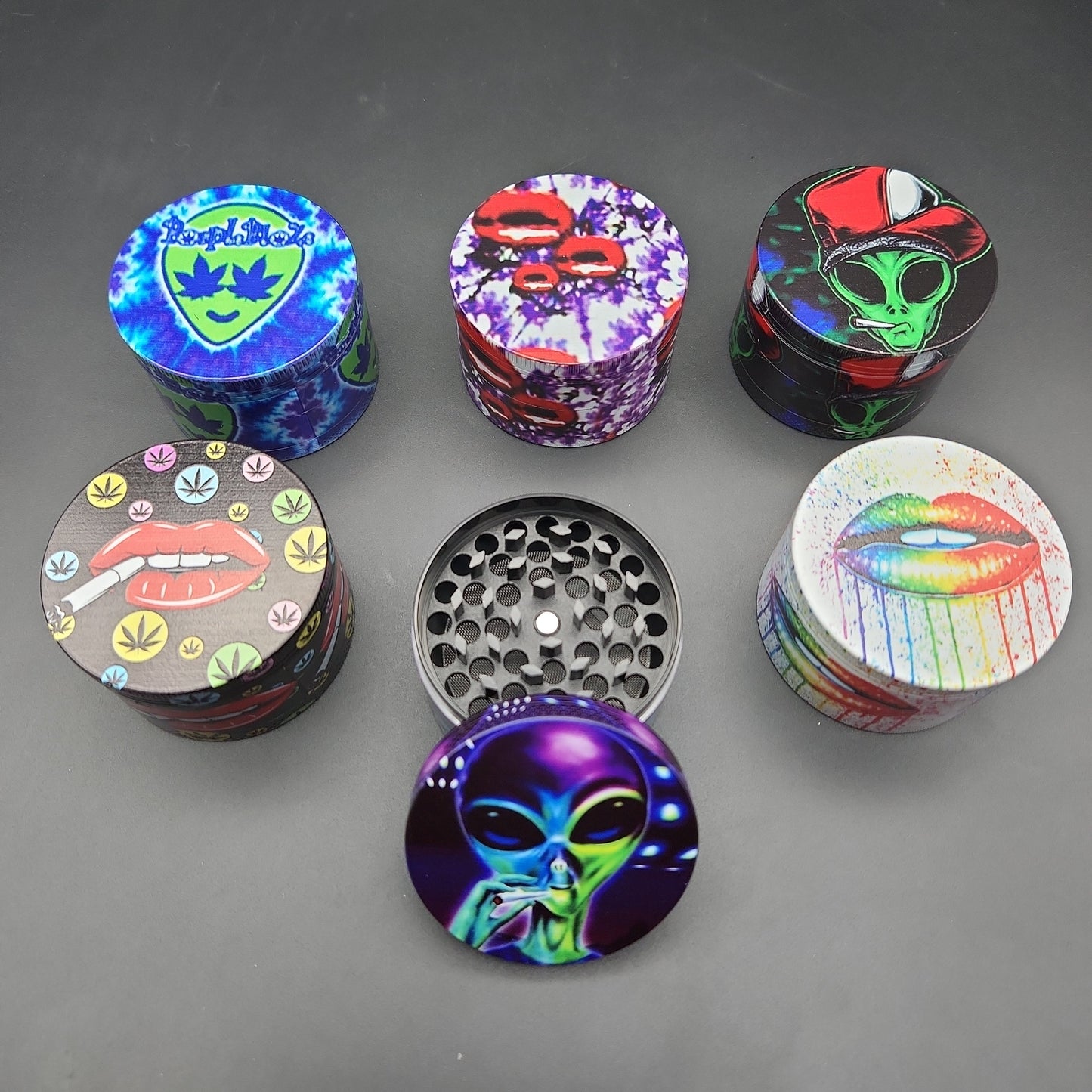 63mm Herb Grinders Lips/Aliens