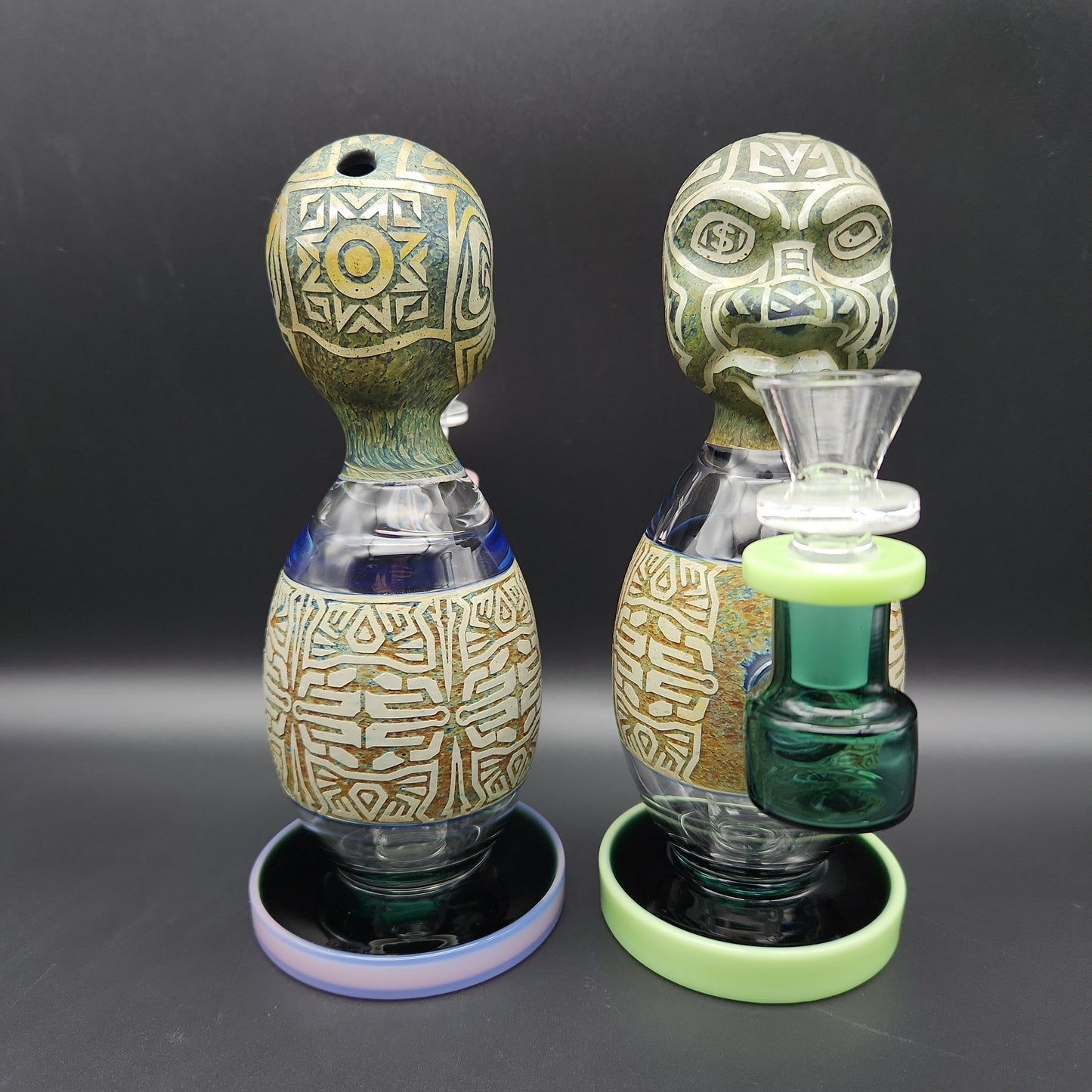 7" Aztec Egg Body Water Pipe