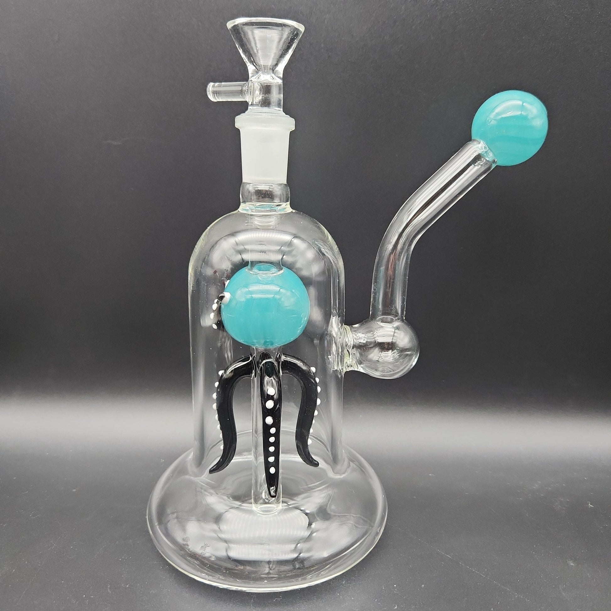 7.5" Upright Friendly Squid Bubbler blue