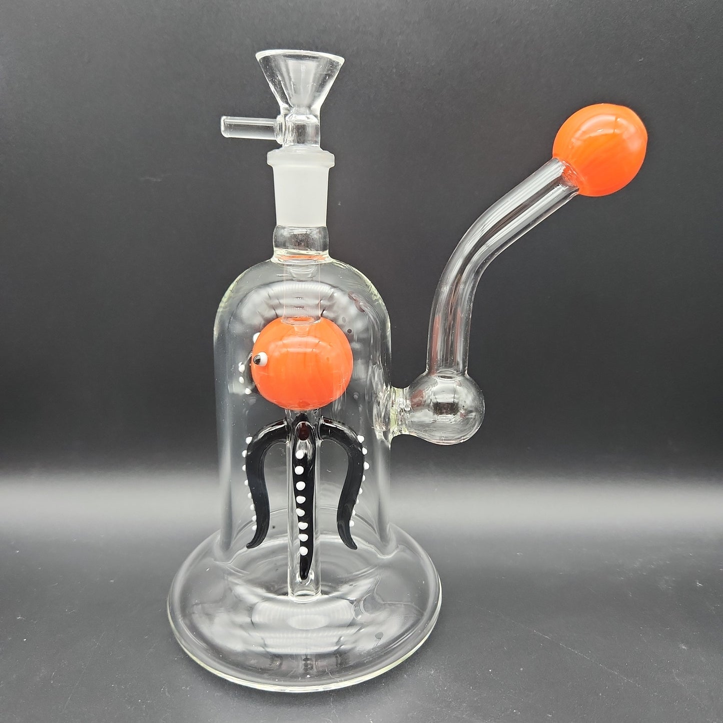 7.5" Upright Friendly Squid Bubbler - orange