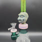 9" Aztec Face Beaker Water Pipe - pink