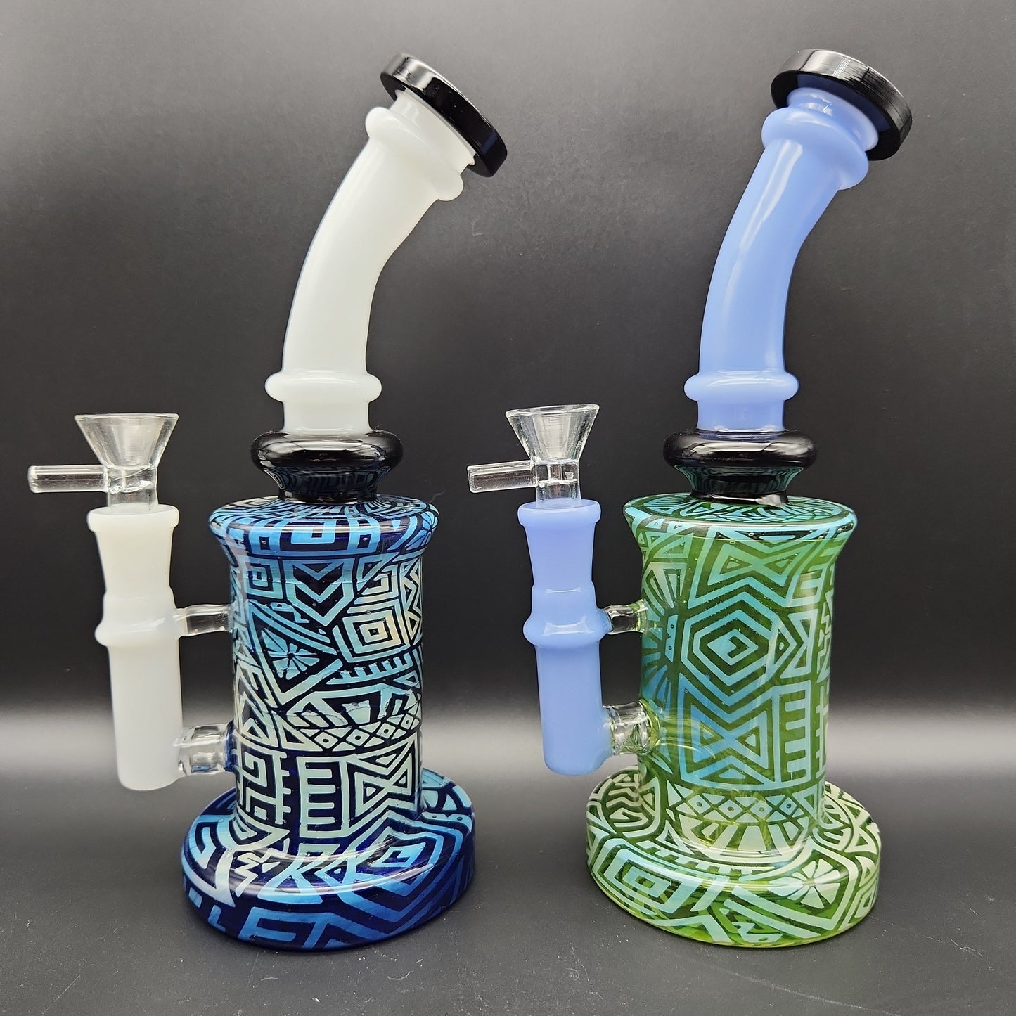 9.5" Etched Hollowfoot Water Pipe