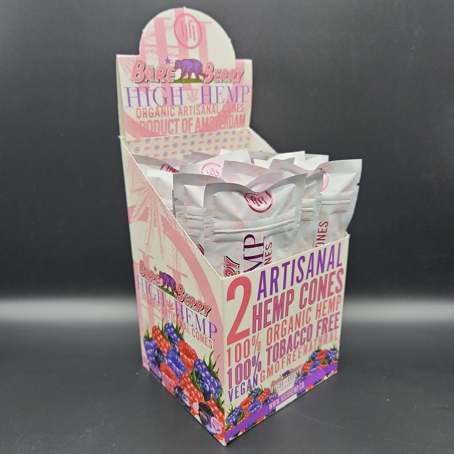 High Hemp Cones - Box of 15 Bare Berry