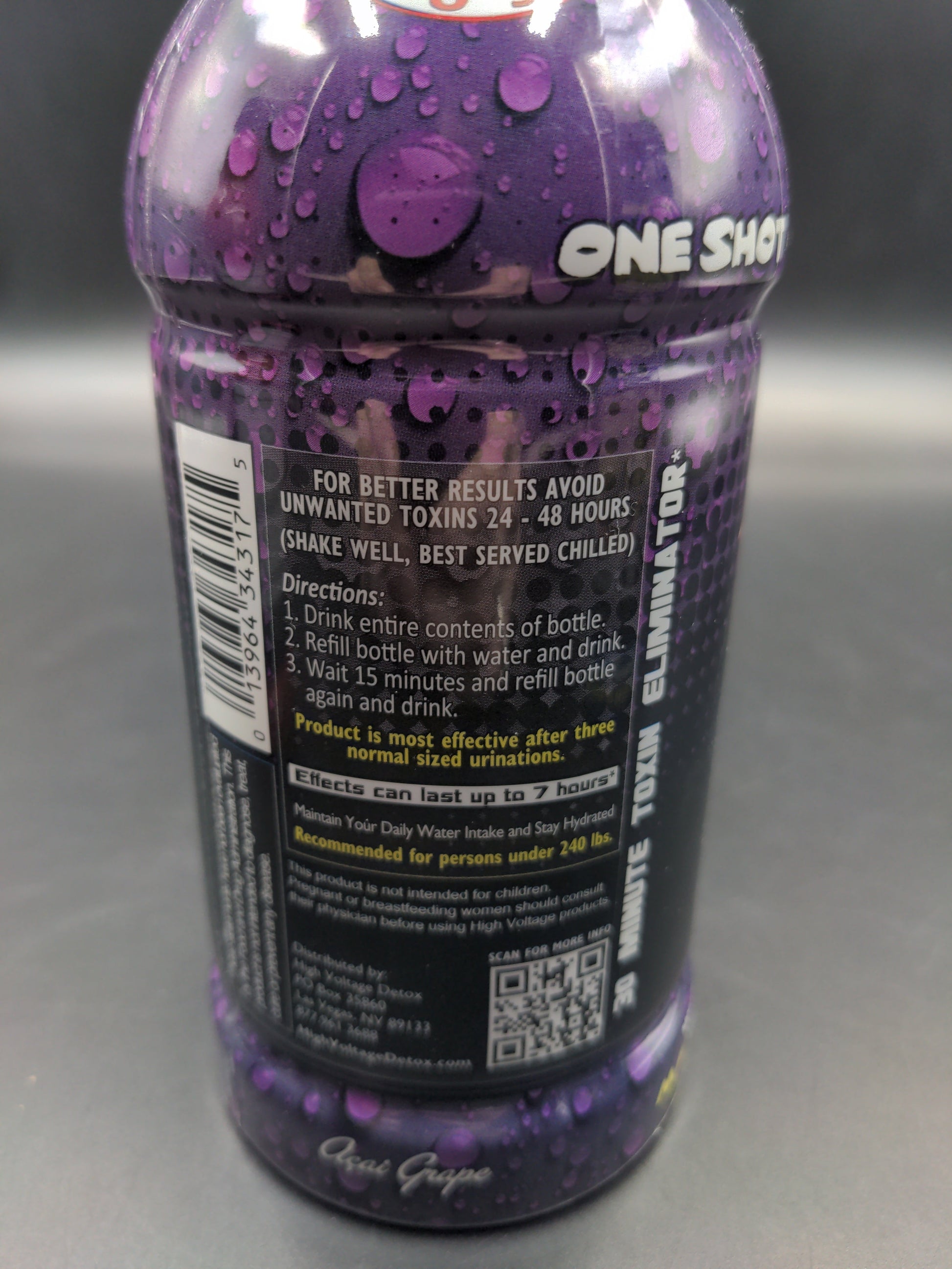 High Voltage Premium Detox Drink 16oz - Directions