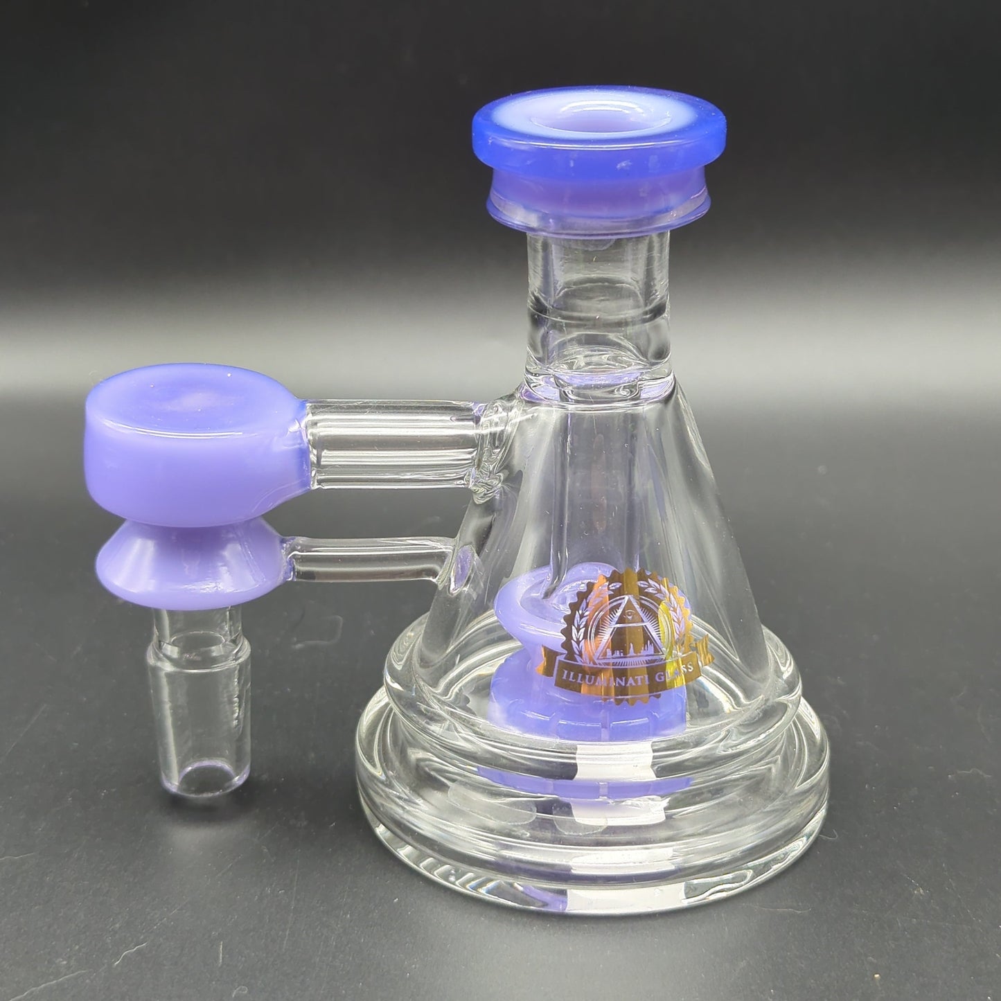 Illuminati Glass Pyramid Ash Catchers 14mm 90 Degrees - purple