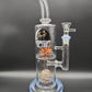 Midnight Glass 11" Double Chamber Swirled Water Pipe