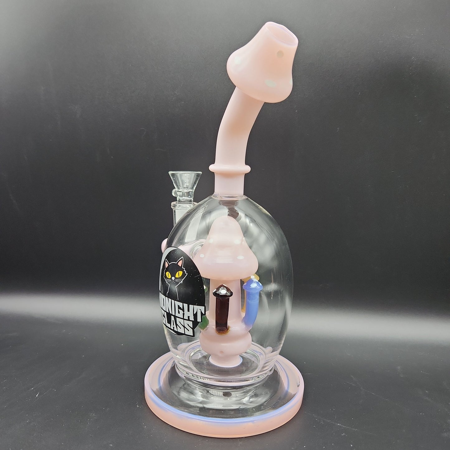 Midnights Mushrooms 9" Water Pipe Pink