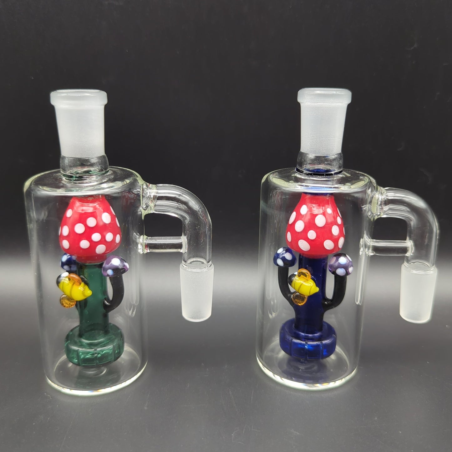 Mushroom Ash Catcher w/ Showerhead Perc 14mm 90 Degrees