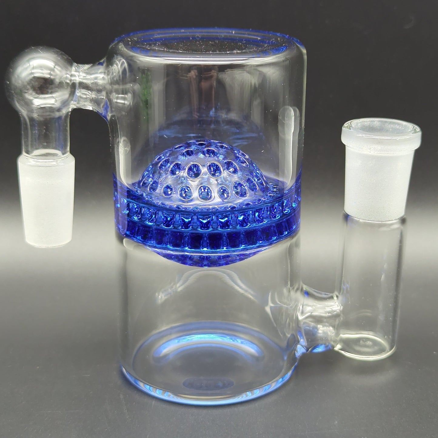 Netted Disc Wet Ash Catcher 14mm 90 Degrees - blue