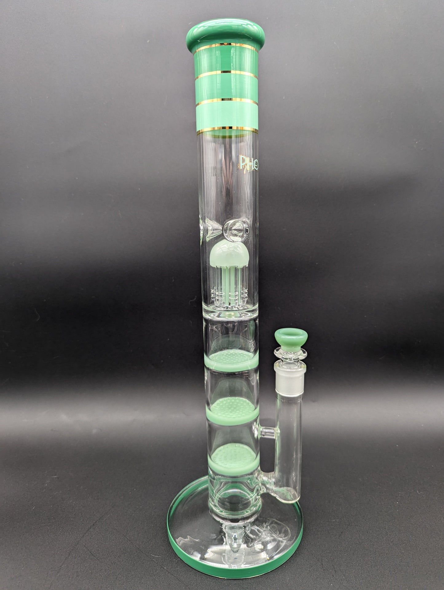 Phoenix 18" Straight Tube Quad Perc Bong