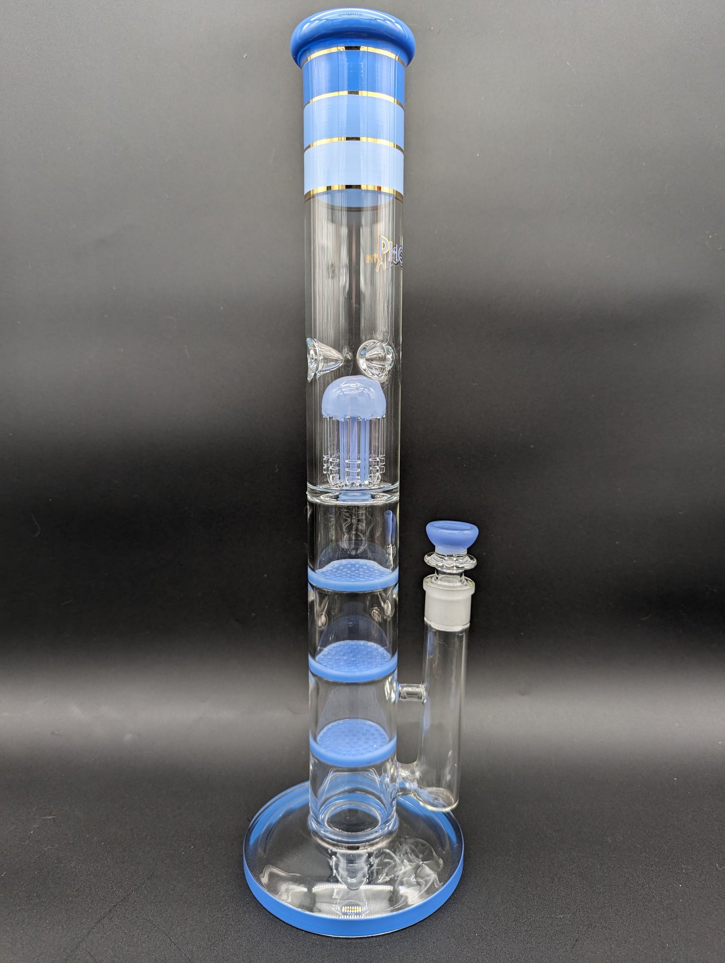 Phoenix 18" Straight Tube Quad Perc Bong