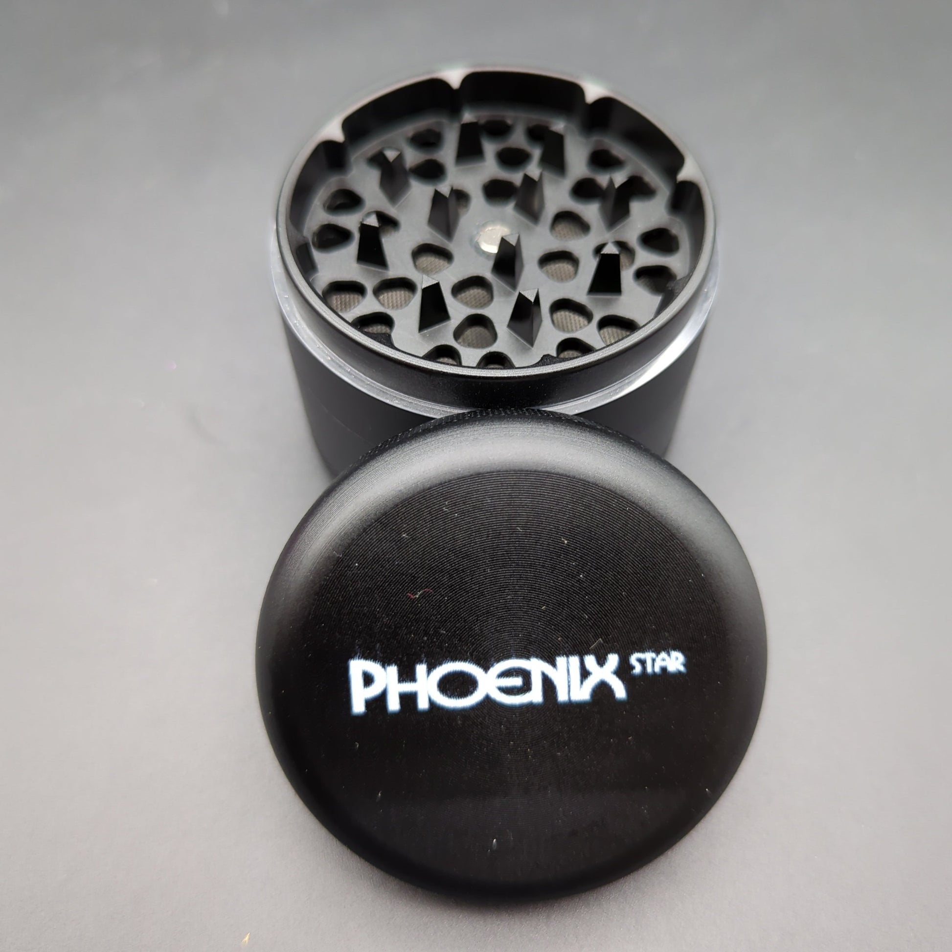 Phoenix 4 Stage Rounded Herb Grinder - black