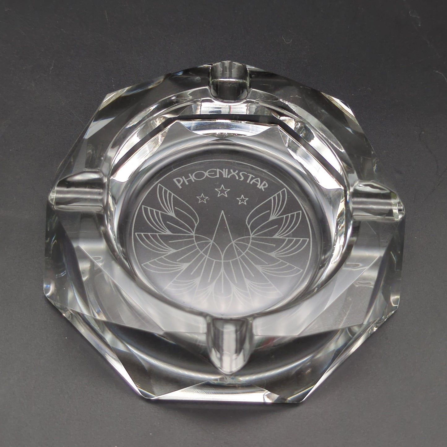 Phoenix 4" Thick Crystal Ashtray