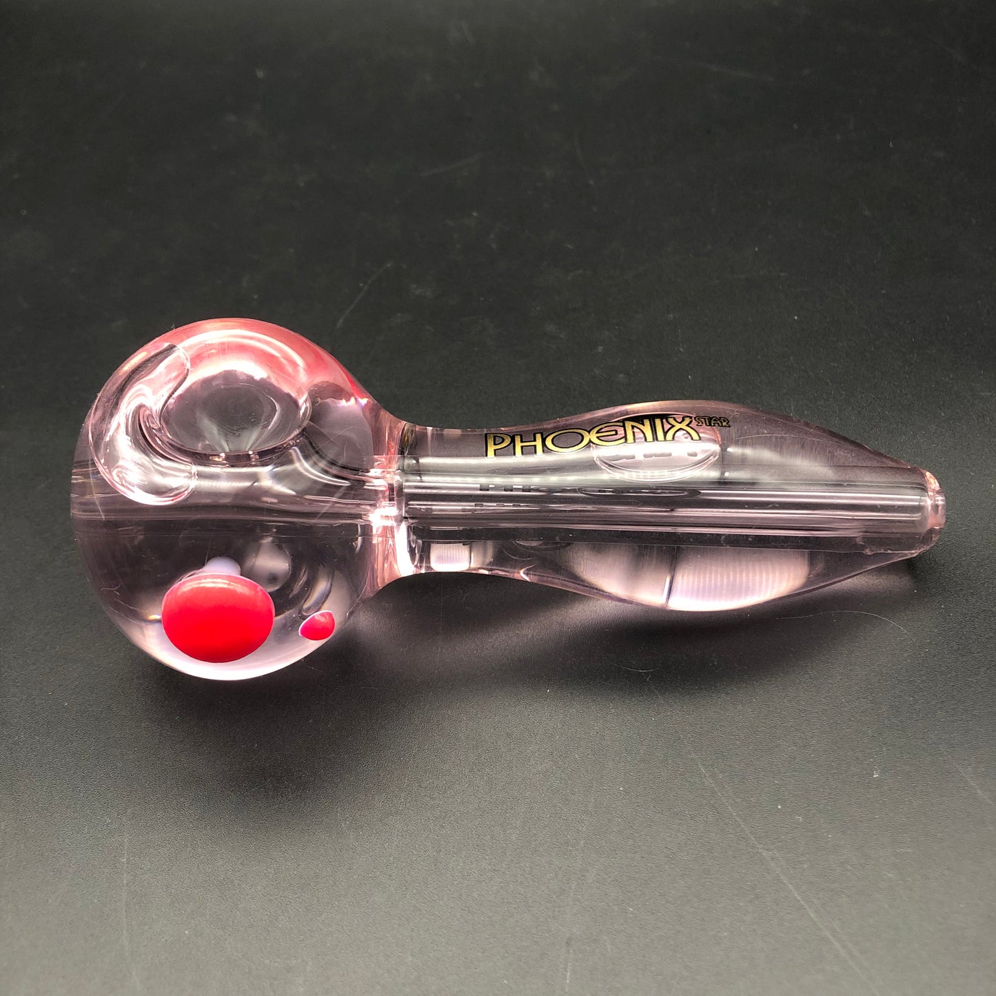 Phoenix Handpipe w/ Glycerin pink top view