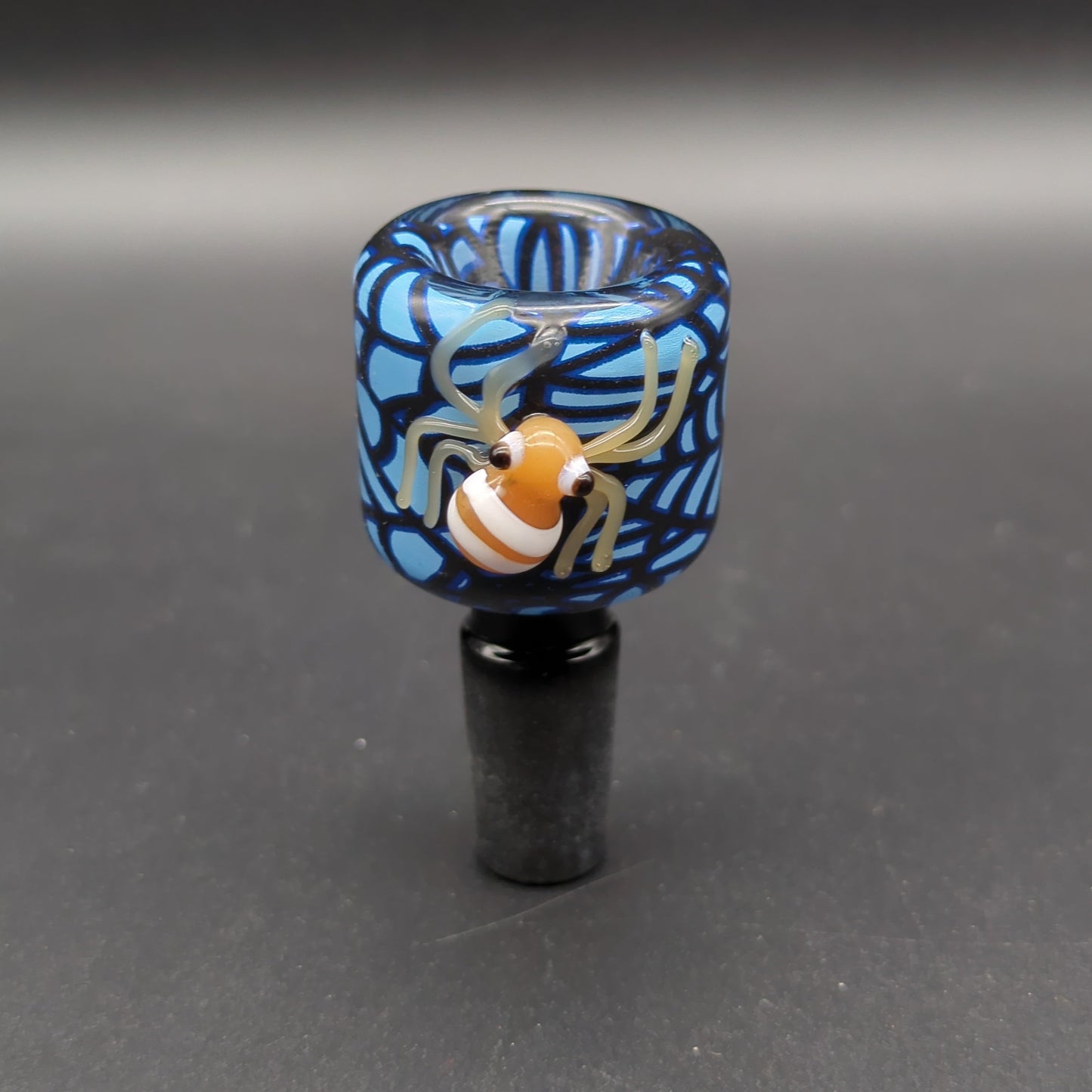 Spider Bowl w/ Webbed Design 14mm Blue