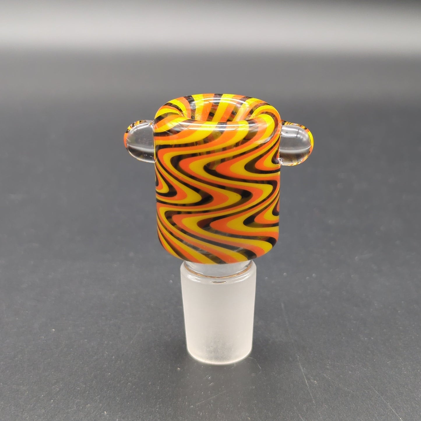 Studded Color Swirl 18mm Bowl Piece Orange