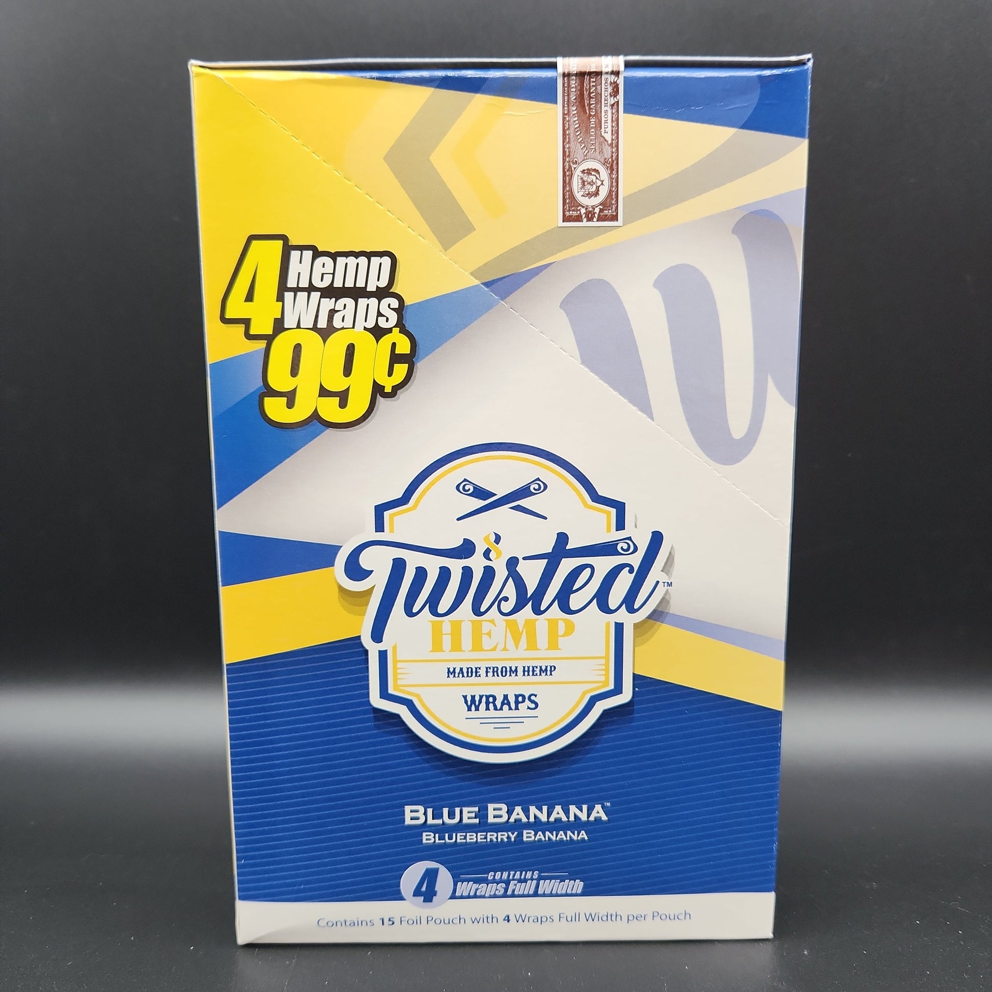 Twisted Hemp Wraps - Box of 15 blue banana