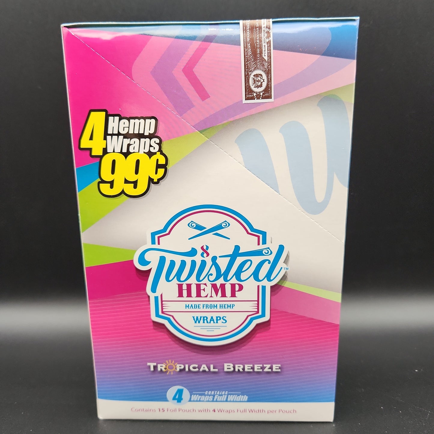 Twisted Hemp Wraps - Box of 15 tropical breeze