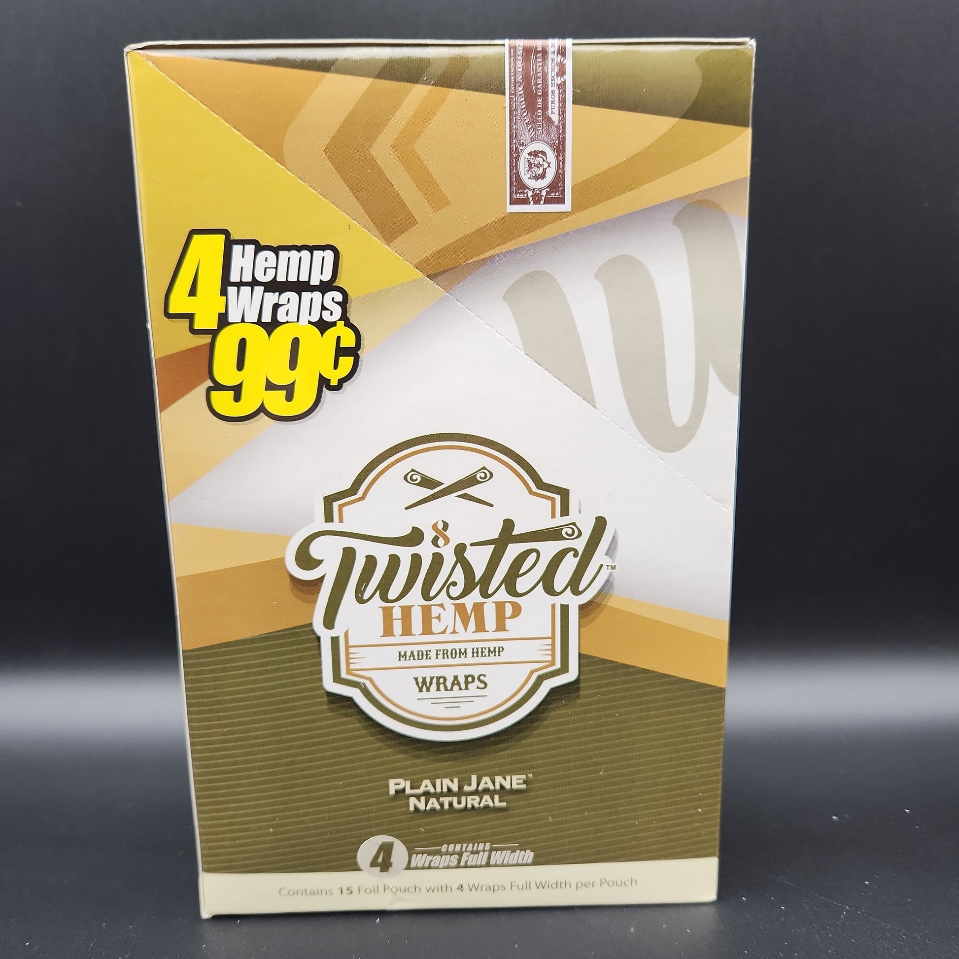 Twisted Hemp Wraps - Box of 15 plane jane