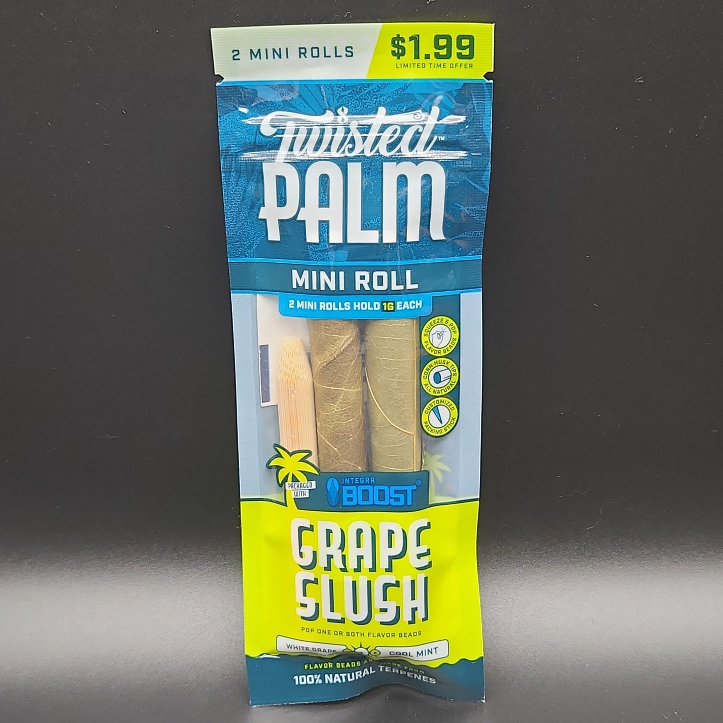 Twisted Palm Mini Leaf Rolls Grape Slush